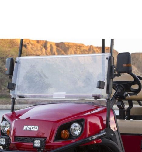 Ezgo clear, fold-down windshield- for express s4 model golf carts (2013-2021)