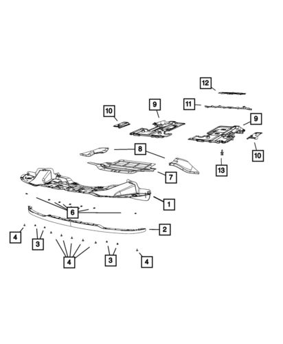 Genuine mopar front air dam 68214819aa