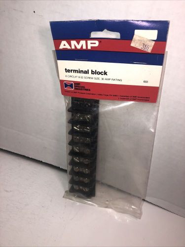 Amp terminal block- 8 circuit 8-32 screw size 30 amp rating