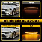 Front bumper smoked amber side signal marker for lights 2015-2022 dodge charger