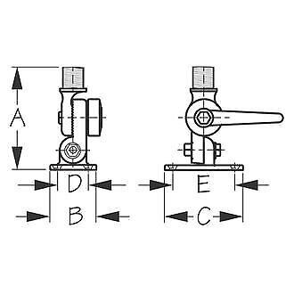 Sea dog 329300-1 - stainless steel ratchet antenna mount