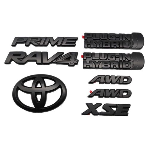 3d blackout emblem overlay kit for 2021-2024 rav4 prime xse awd pt948-42211-02