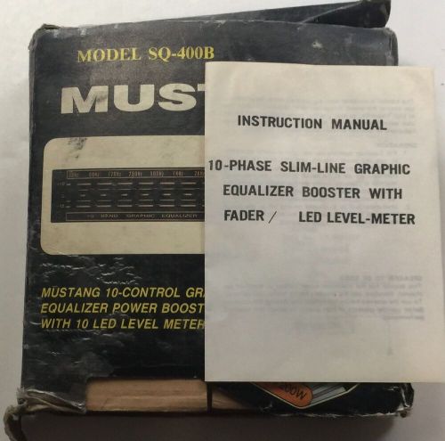 Mustang mu-360b equalizer controller graphic band output level fader untested