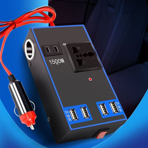 Car power inverter 12v 24v to 110v 220v 1500w multifunctional truck home outlet