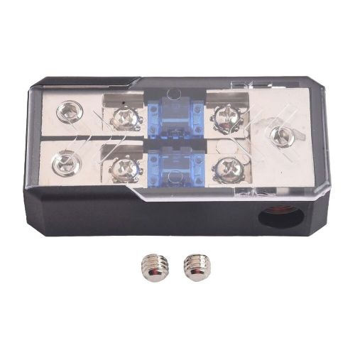 Secure power distribution block for for cars dual amplifiers 60a capacity