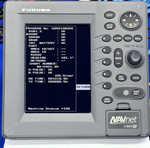 Furuno rdp-143 7” navnet 1 radar gps chartplotter display; c-map nt version