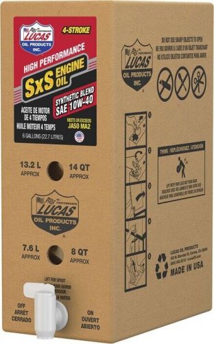 Lucas oil semi-synthetic engine oil 10w-40 6-gallon box