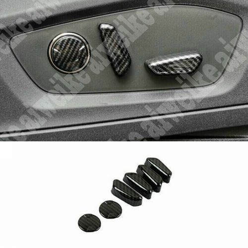 6x carbon fiber seat adjust handle button cover trim for ford explorer 2020-2024