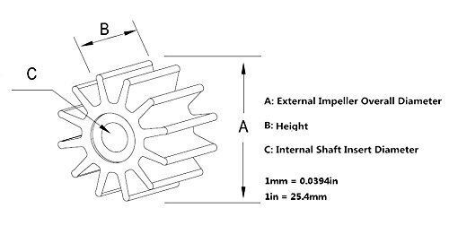 Full power plus replacement v6 v8 sierra outboard waterpump impeller 47-862232a2