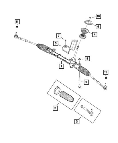 Genuine mopar rack and pinion gear 68439821aa