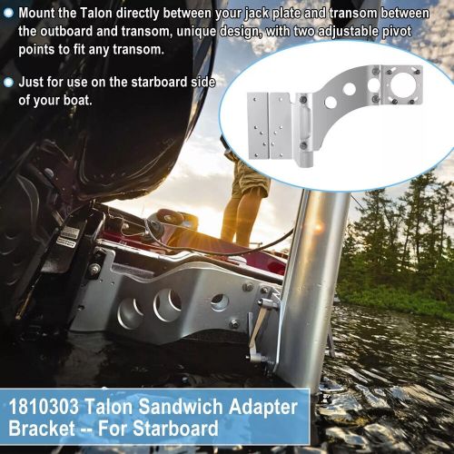 1810303 talon universal modular adapter bracket sandwich starboard for minn kota