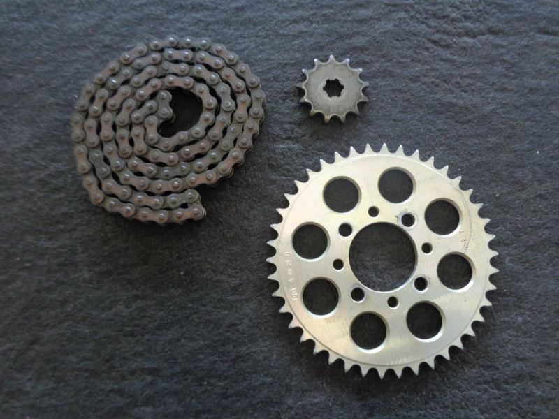 Vintage 1982 kawasaki ar50 motorcycle front & rear sprockets & chain very nice