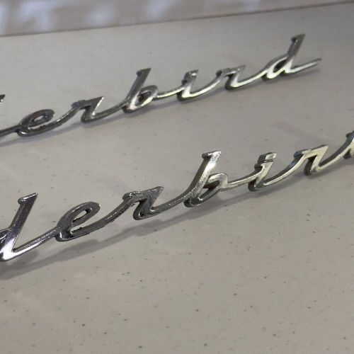 Vintage 1963 64 60s ford thunderbird emblem script oem fomoco clean all studs