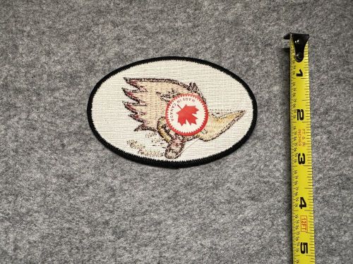 Vtg collectible raging woody woodpecker embroidered patch oval motorcycle