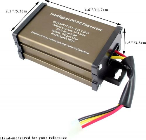 Golf cart voltage reducer 48v to 12v step down transformer 12 volts dc 10 amps