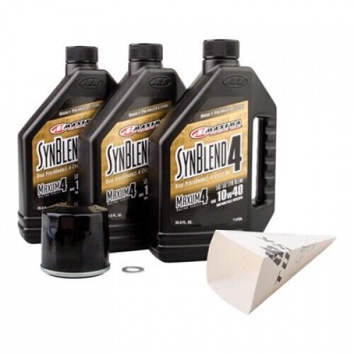 Tusk 4-stroke oil change kit maxima synthetic blend 10w-40 1529860068