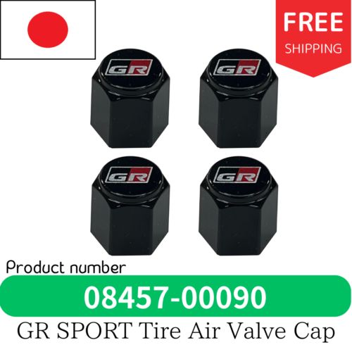 Toyota genuine 08457-00090 tire air valve cap lot of 4 gazoo racing sport #948