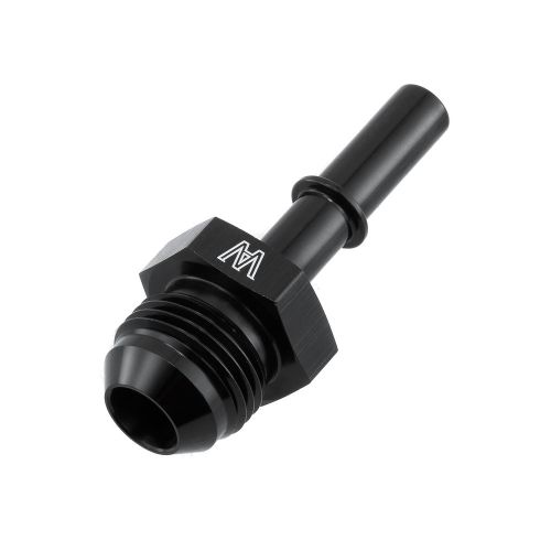 Black 1pcs -an8 fuel adapter fitting to 5/16 gm quick connect ls w/thread male