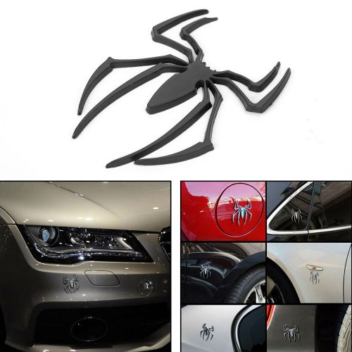 Black logo car sticker metal badge emblem spider shape 3d car decal sticker t7