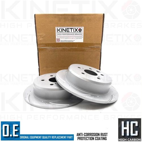 For toyota crown 3.0 lexus is250 is220d rear dimpled grooved brake discs pair