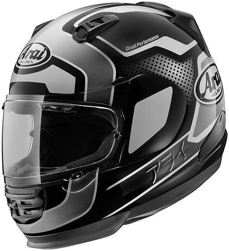 Arai defiant character full face motorcycle helmet black silver size small