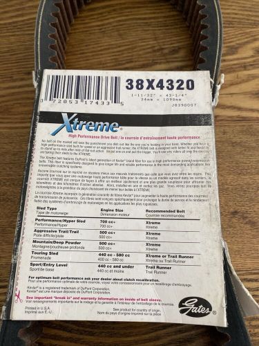 Gates xtreme 38x4320 drive belt-new