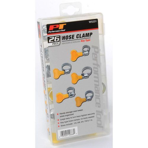 Performance tool 26-piece key type hose clamps w5231