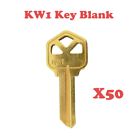 Pack of 50 kw1 uncut key blanks brass finish key blanks 5pin