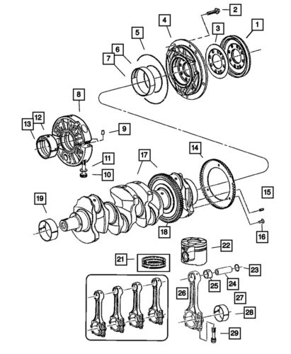 Genuine mopar crankshaft bearing 5069079aa