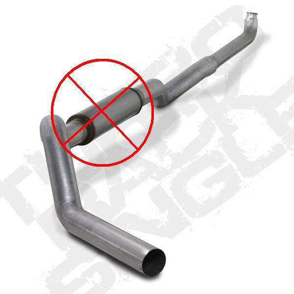 Diamond eye exhaust-01-07 chevy 5" alum-down pipe back single muffler delete