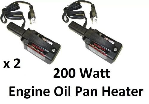 200w engine block heater magnetic 120v diesel truck oil pan heat kat&#039;s set of 2