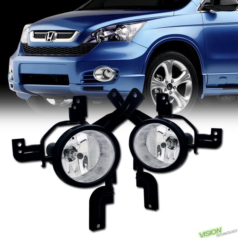 07-09 honda crv/cr-v jdm clear lens bumper/driving fog lights lamps+switch+bulbs