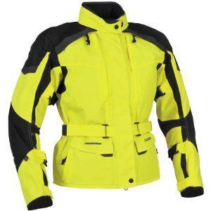 Firstgear kilimanjaro-new womens textile jacket, day-glow yellow/black, xl