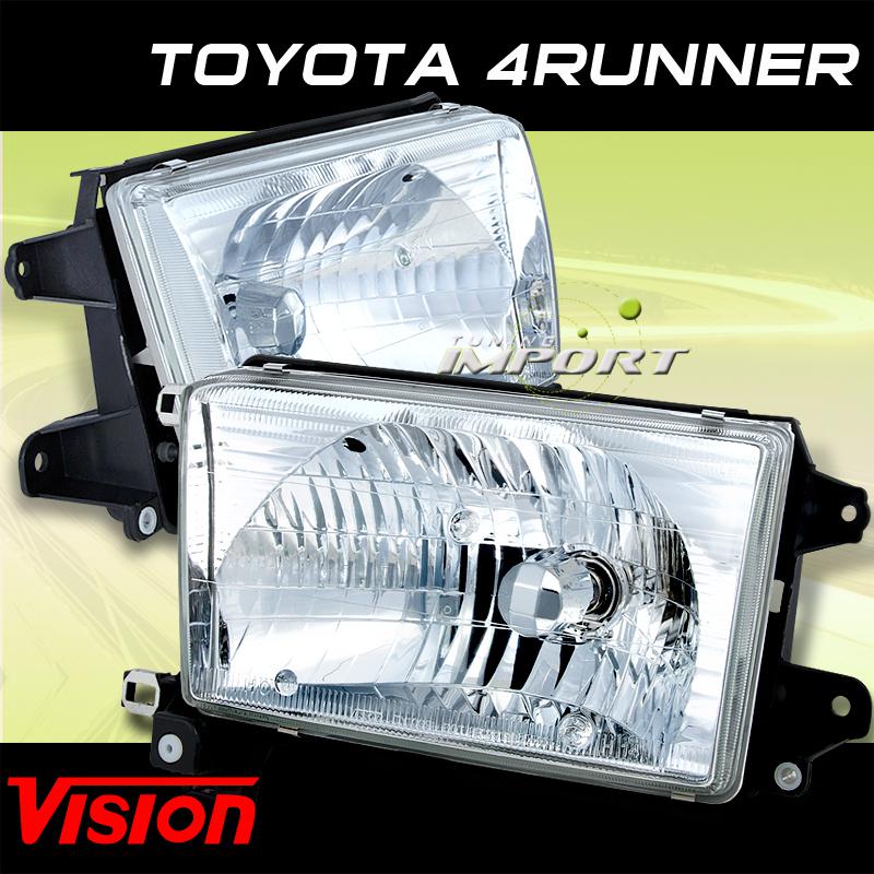 Toyota 99-02 4runner vision new left right pair replacement headlights lamps set