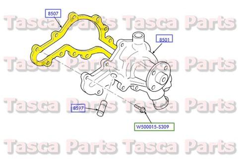 New oem water pump housing & cylinder gasket 3.0l - 6 cylinder ford & mercury