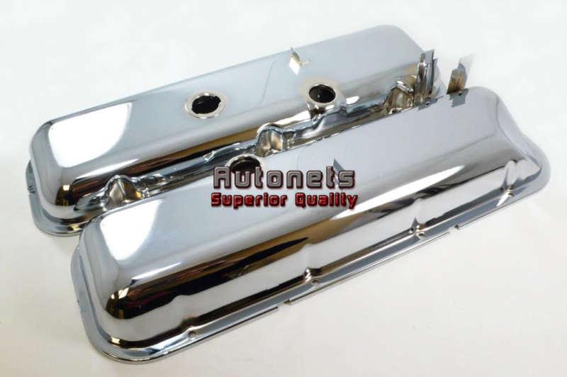 Chevy chrome steel oem corvette valve cover 396-502 bbc big block 1965-95