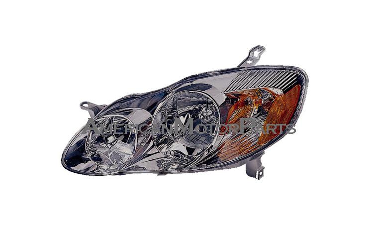 Eagleeye driver & passenger replacement headlight 03-04 toyota corolla s model