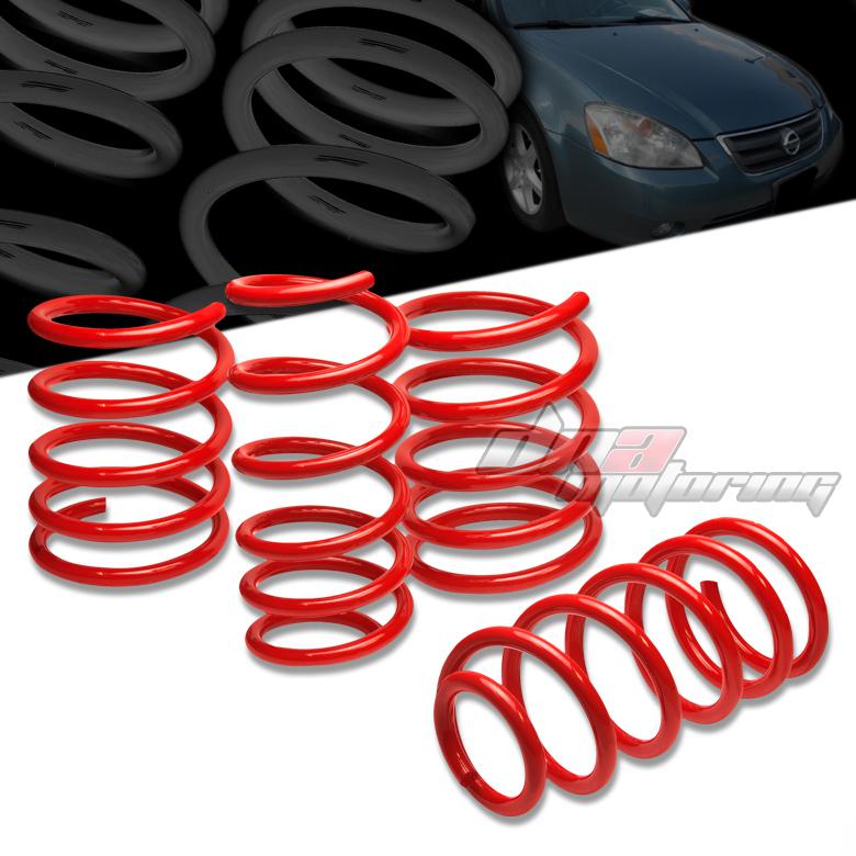 02-06 nissan altima 1.9" drop suspension red racing lowering spring 235f/335r