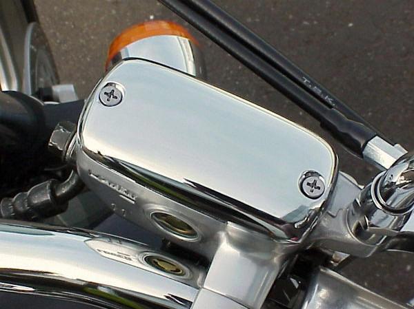 Honda shadow 600 750 spirit 1100 vt1300 vtx chrome front brake fluid cap