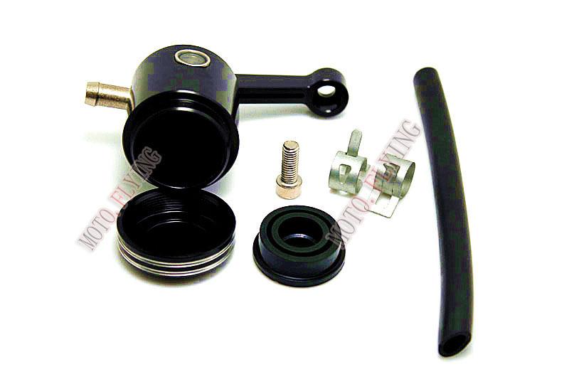 Universal motorcycle front brake clutch tank cylinder fluid oil reservoir black 