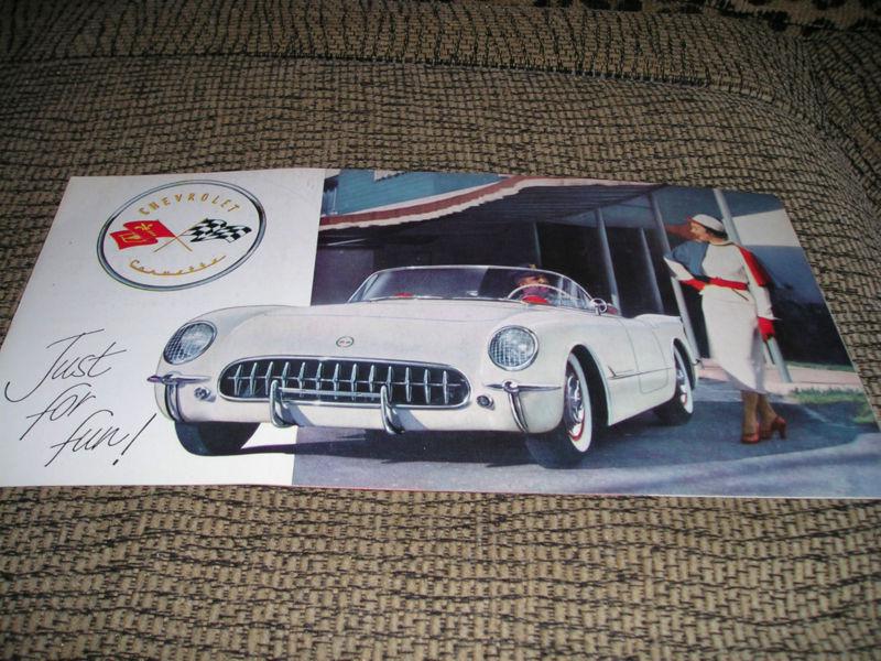 1954,55 original rare corvette owners color brochure/manual