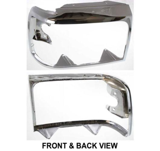 92-96 ford f-series pickup f150 head lamp door bezel chrome f350 1997 f-250hd rh