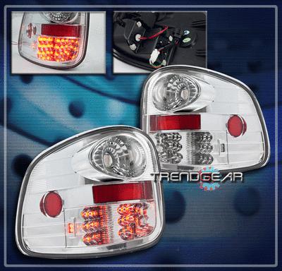 97-03 ford f150 f-150 flareside altezza led tail lights chrome 98 lariat xl xlt