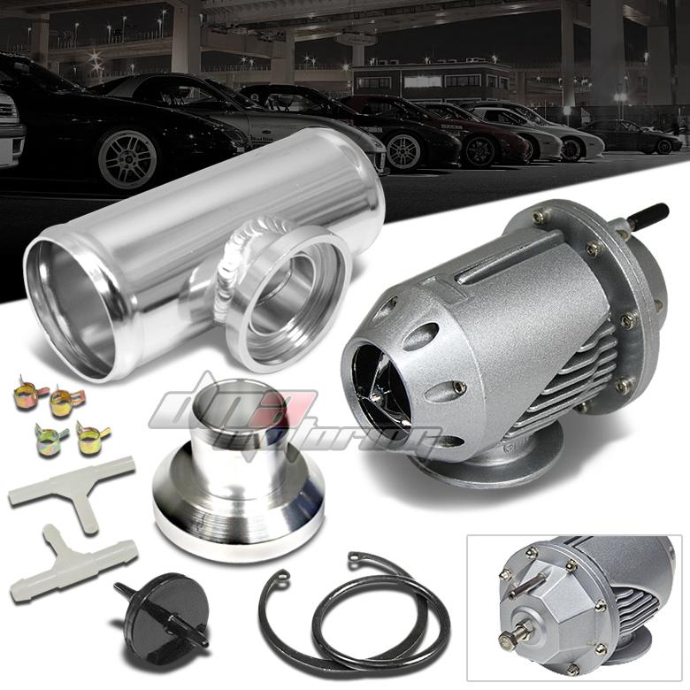 30psi adjustable silver blow off valve+2.5" flange pipe turbo/turbocharger boost