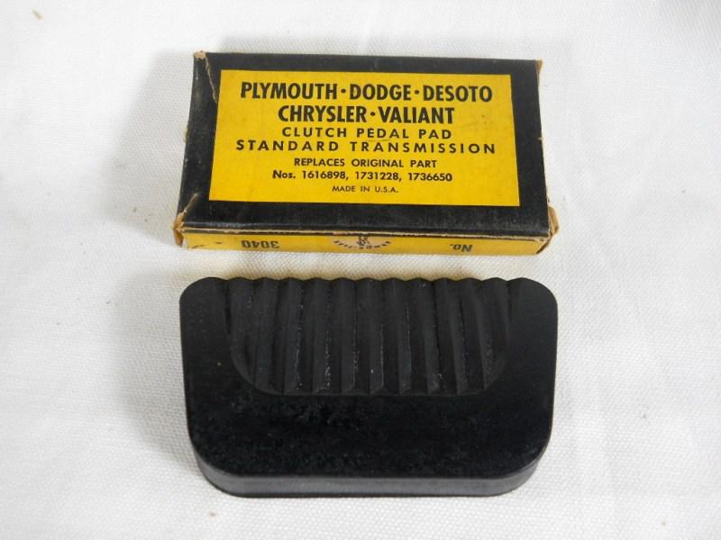 Vintage nos replacement clutch pedal pad ~ 1950s chrysler dodge plymouth mopar