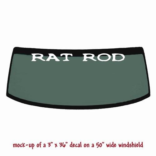 Rat rod - windshield banner decal sticker v2