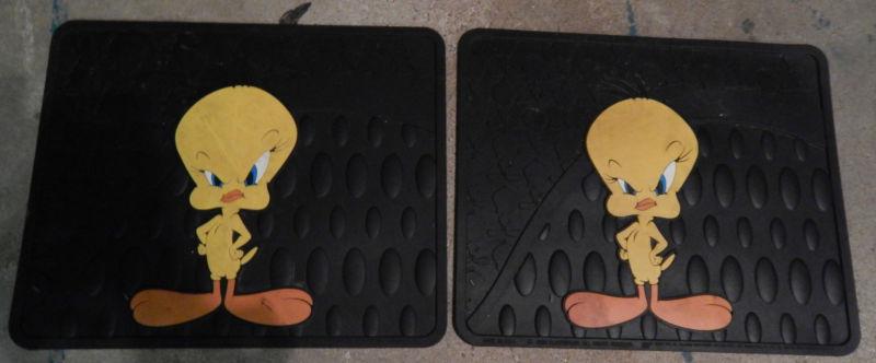 Looneytunes tweety bird car truck suv floor mat set auto interior collectable