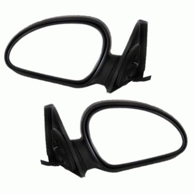 Black power side view door mirror assembly pair set driver passenger left+right