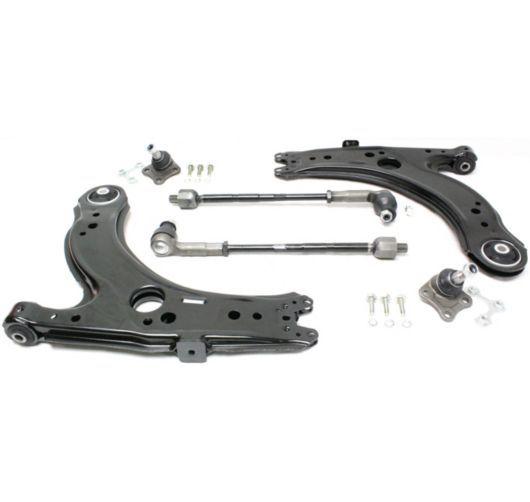 Vw beetle golf jetta front lower control arm w/ball joint & tie rod end kit set