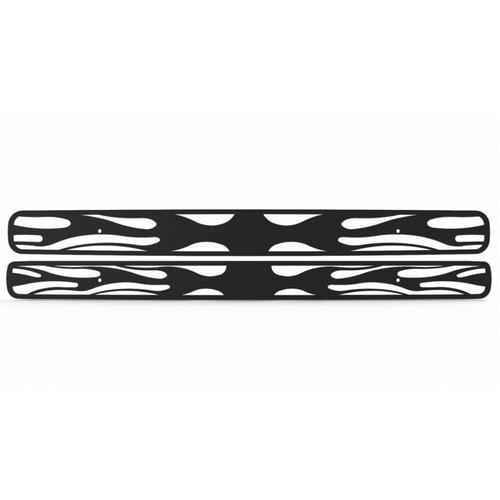 Chevy blazer 98-04 horizontal flame black powdercoat truck grill add-on